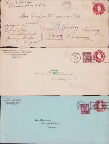 B15300 USA 3x Ganzsache 1930 Journal of the Optical Society America Ithaca 1923