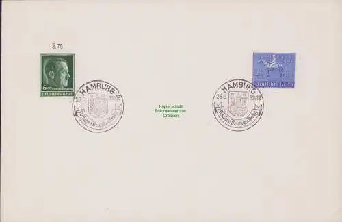B15392 Brief DR Deutsches Reich 672 698 blanko SST