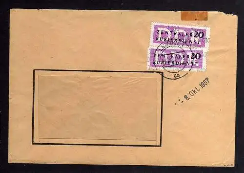 B1533 DDR ZKD 2x 15 Kontrollzahl 1400 Brief Leipzig geprüft BPP VEB Drehmaschnen
