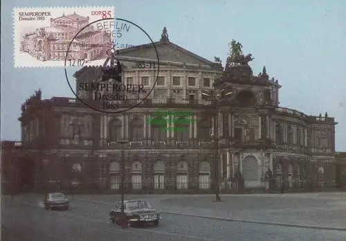 B15192 DDR 1985 Marke aus Block 80 Wiedereröffnung der Semperoper Dresden