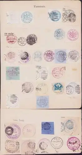B15401 102 Ausschnitte Victoria Frank Stamp Attorney General Chief Secretary