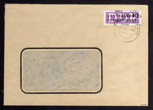B1558 DDR ZKD 12 Kontrollzahl 1500 Brief Karl-Marx-Stadt geprüft BPP VEB Großdre