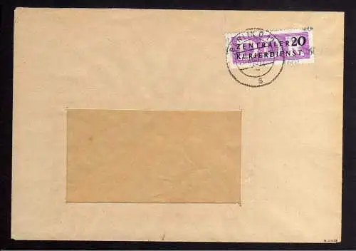 B1603 DDR Aufdruck Kontrollzahlen 1601 Berlin ZKD 15 Brief VEB Mettalurgie Proje