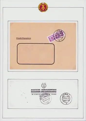 B16029 DDR ZKD Brief B 15 1103 Jena nach Rochlitz