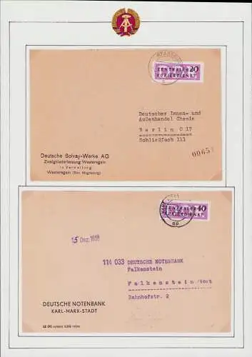 B15989 DDR ZKD 4x Brief Staßfurt Karl-Marx-Stadt Magdeburg Eisenach 1956 1957
