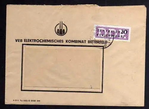 B1661 DDR ZKD 7 Brief VEB Elektrochemisches Kombinat Bitterfeld  nach Schönebeck
