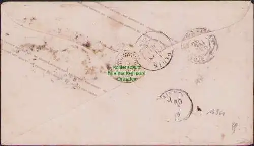 B16961 NDP Norddeutsche Postbezirk schöne Dreifarben Frankatur Cassel 1870 nach