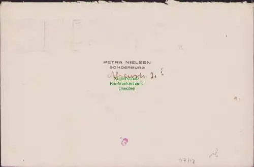 B17113 Brief Dänemark Sonderborg 1942 nach Brandenburg Havel Zensur Stempel A f