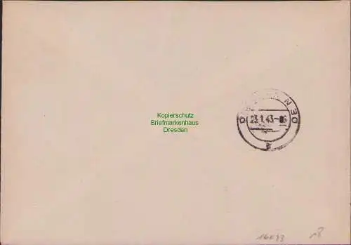 B17443 Einschreiben R-Brief 815 Gebr. Hörmann A.-G. Germanengrund  1943