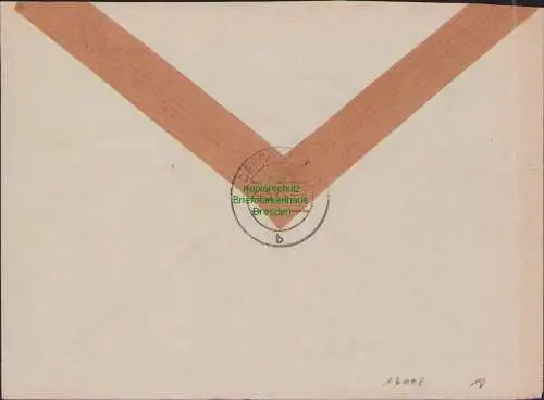 B17402 Einschreiben R-Brief Gebr. Hörmann A.-G. Bärn Ostsudeten 1943 Nordmähren