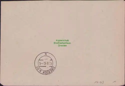 B17519 Einschreiben R-Brief 099 an Gebr. Hörmann A.-G. Teplitz Schönau 1942