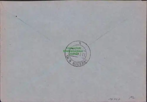 B17407 Einschreiben R-Brief a Gebr. Hörmann A.-G. Berlin 1943 Freistempel Hertie