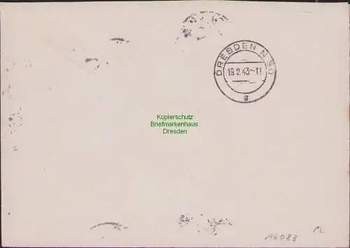 B17483 Einschreiben R-Brief 280 an Gebr. Hörmann A.-G. München 13 1943