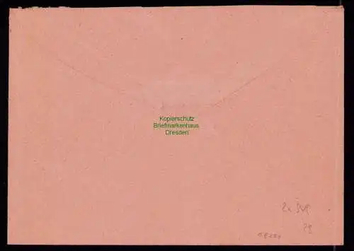 B18221 Neustrelitz  Brief  23.7.47 1947  Mi. 2x 949 MeF Behördenpost Brief
