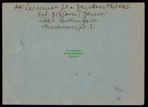 B18096 BRD 2x 121 Bach MeF Brief nach Bremervörde 1950