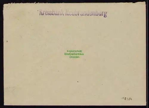 B18381 Brief Neubrandenburg 1947   Behördenpost