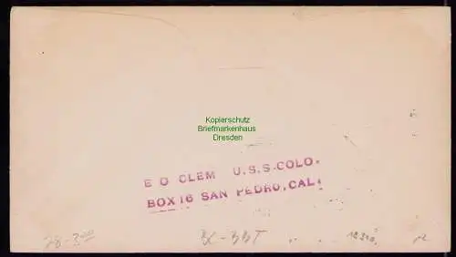 B18310 USA Brief Schmuckzudruck 1934 U. S. S. Colorado Observing Thanksgiving