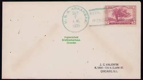 B18329 USA Brief 1935  U. S. S. Pennsylvania Naval Res Cruise to Chicago Ill.