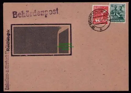 B18450 Brief Schwerin Meckl. 1948   Behördenpost