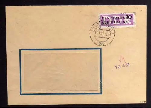 B1885 DDR ZKD 11 Kontrollnummer 7000 Brief Magdeburg geprüft BPP Deutsche Handel
