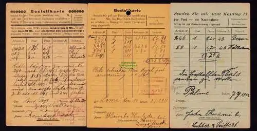 B18541 Togo Agome Palime 1912 Lome 1911    3 verschiedene Bestellkarten an Sc