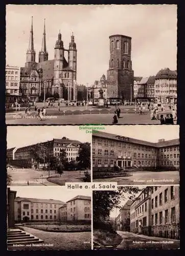 B18669 2x DDR Privatganzsache Ulbricht 10 Pf Deutscher Kulturbund Halle 1961 SST