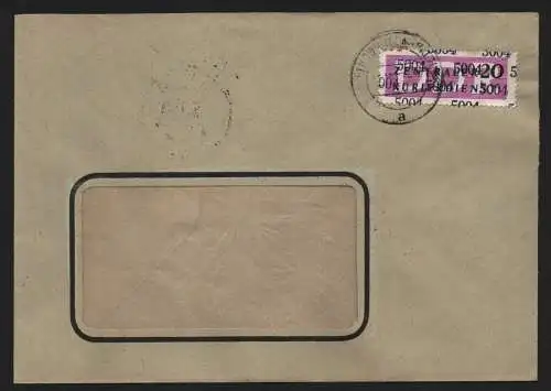 B13937 DDR ZKD Brief 1957 11 5004 Eberswalde VEB Chemische Fabrik Finowtal Finow