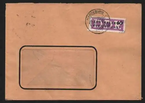 B13973 DDR ZKD Brief 1957 12 7000 Magdeburg VEB Fahlberg List  an nach Berlin