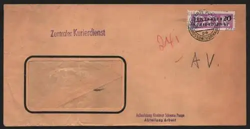 B13967 DDR ZKD Brief 1957 15 6012 Spremberg Aufbauleitung Kombinat Schwarze Pump