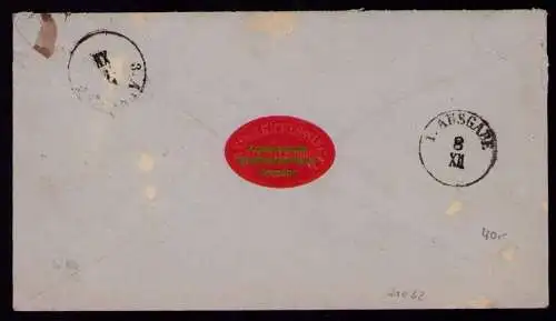 B21032 Brief NDP 2x 15 Herrnhut 1871 nach Zittau rote Verschlussmarke