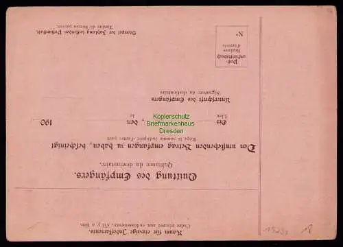 B19291 DSWA Deutsch Südwstafrika um 1910 an den Turnverein Windhuk Blanko bedru