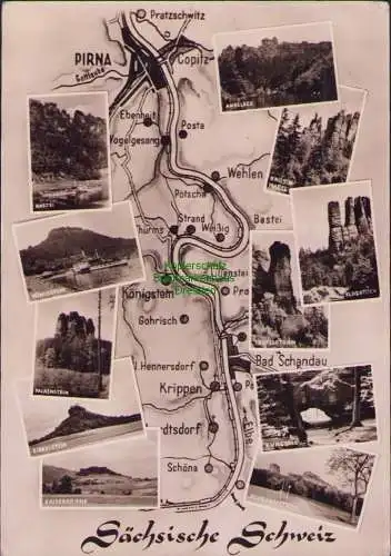 B21204 DDR Privatganzsache PP 4 Bastei 1958 sehr selten Ausland nach Ungarn