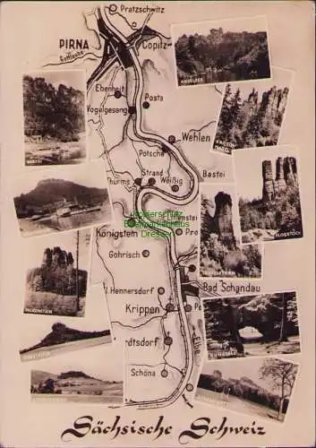 B21205 DDR Privatganzsache PP 4 Bastei 1958 Nachsendevermerken Best Nr. 12/1791