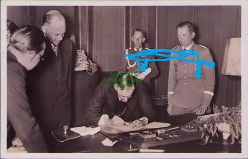 B21286 Photo Hoffmann München Karte S 10/3 Viermächte Konferenz 1938 Daladier