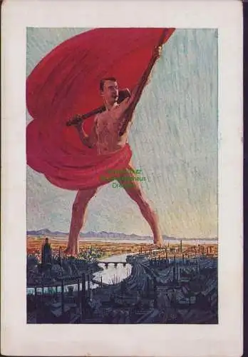 B21277 Karte Maifeier 1913 ca. 11,5 x 17 cm Weltfeiertag! Kaden & Comp., Dresden