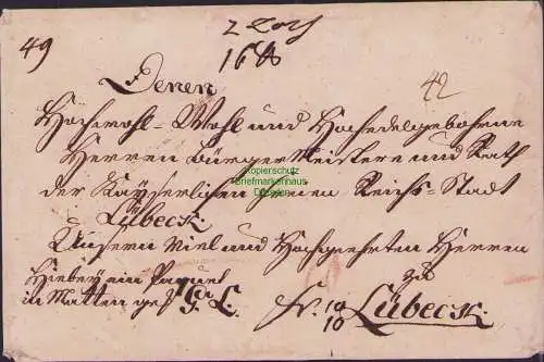 B21421 Vorphila Faltbrief Mecklenburg Schwerin Paketbegleitbrief um 1780 Grabow