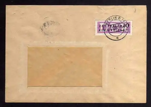 B2235 DDR ZKD 7 Brief Berlin O17 Deutsche Handelszentrale Maschinen- und Fahr