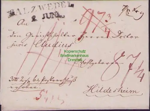 B21479 Vorphila Faltbrief Preussen Meschede nach Arnsberg 1832