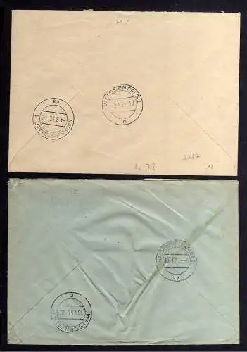 B2287 2x DDR ZKD 7, 8 Brief Kraftverkehr Halle Saale Außenstelle Weißenfels 1957