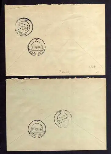 B2334 DDR ZKD 6, 7 2x Brief VEB Zwirnerei und N„hfadenfabrik Oederan 1956