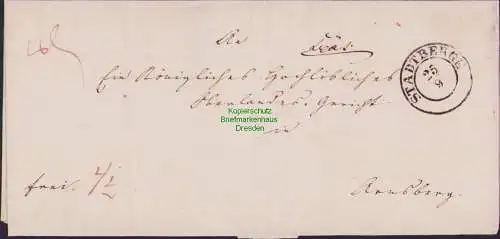 B21485 Vorphila Faltbrief Preussen Stadtberge 1843 nach Arnsberg