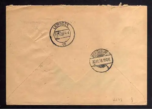 B2273 DDR ZKD 2x6 Brief VEB Braunkohlenwerk Großkayna Geiseltal Merseburg