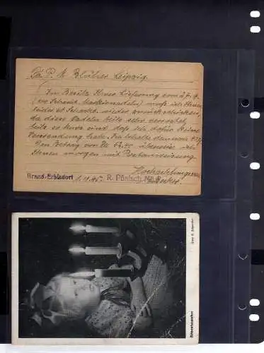 B281 2x Postkarte SBZ Gebühr bezahlt 1945 Brand-Erbisdorf Kr. Freiberg 1948