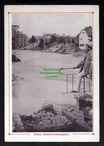 B2758 Hochwasser Katastrophe 1897 Deuben Überschemmungsgebiet Hochformat