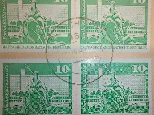B3571 DDR Briefe Mehrfachfrankatur 1973 7x 1843 IIa Soz Aufbau Einschreiben