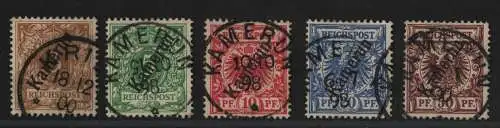 B3702 Kamerun 1 - 4, 6 gestempelt Kribi / Kamerun