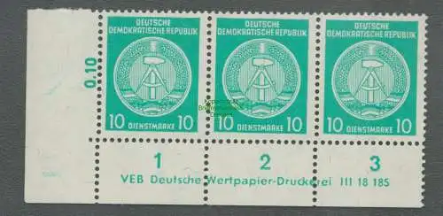 B5081 DDR Dienst 35 B DV VEB DEUTSCHE WERTPAPIER DRUCKEREI III 18 185 R 1-3 **