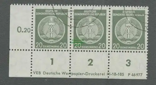 B5086 DDR Dienst 37 A VEB Deutsche Wertpapier-Druckerei DV III-18-97 P 46 977 Ge