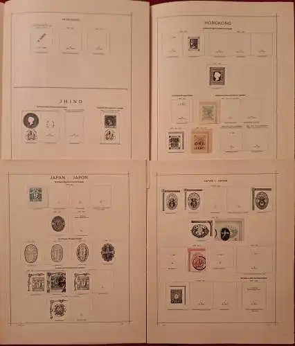 B50098b seltener Vordruck von 1900 Ganzsachenausschnitte Teil Asien 26 Seiten