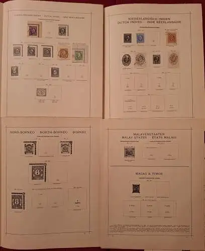 B50098b seltener Vordruck von 1900 Ganzsachenausschnitte Teil Asien 26 Seiten